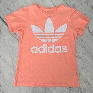 Adidas Coral Pink Logo Short Sleeve Tee